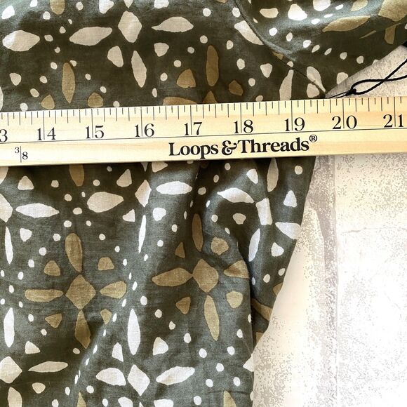 Velvet by Graham & Spencer Katarina Hunter Green Printed Boho Dress Pockets S - Picture 5 of 13